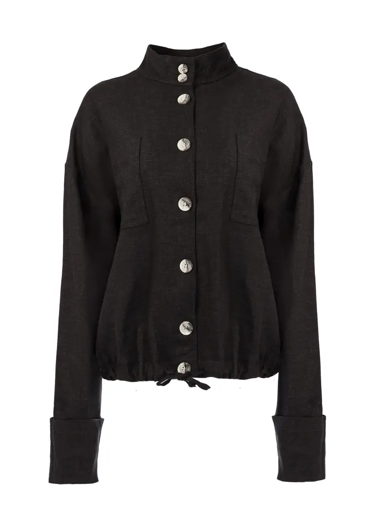 Dille LS Linnen/Viscose Woven | Black