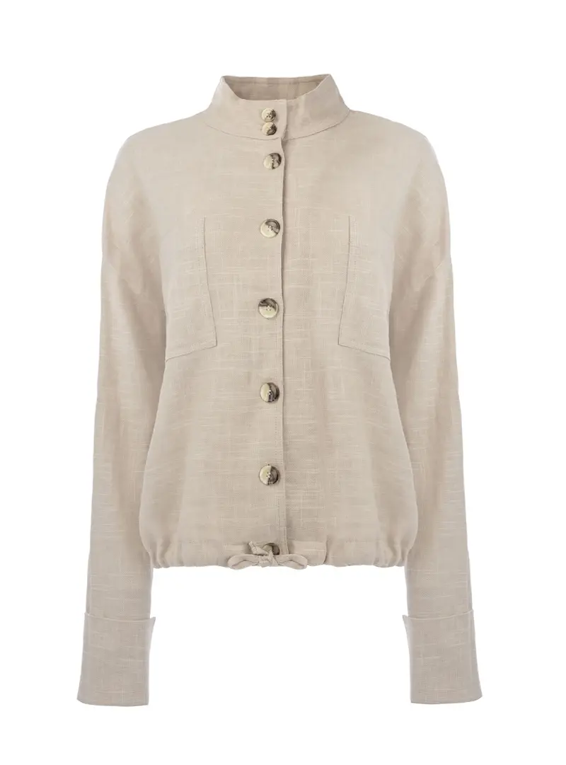 Dille LS Linnen/Viscose Woven | Sand
