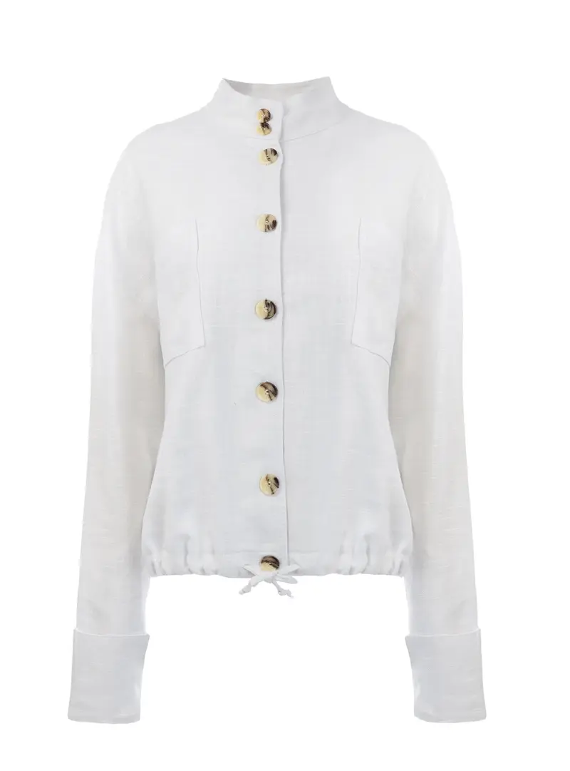 Dille LS Linnen/Viscose Woven | White