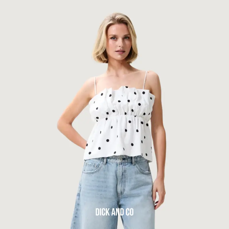Dotted spaghetti top
