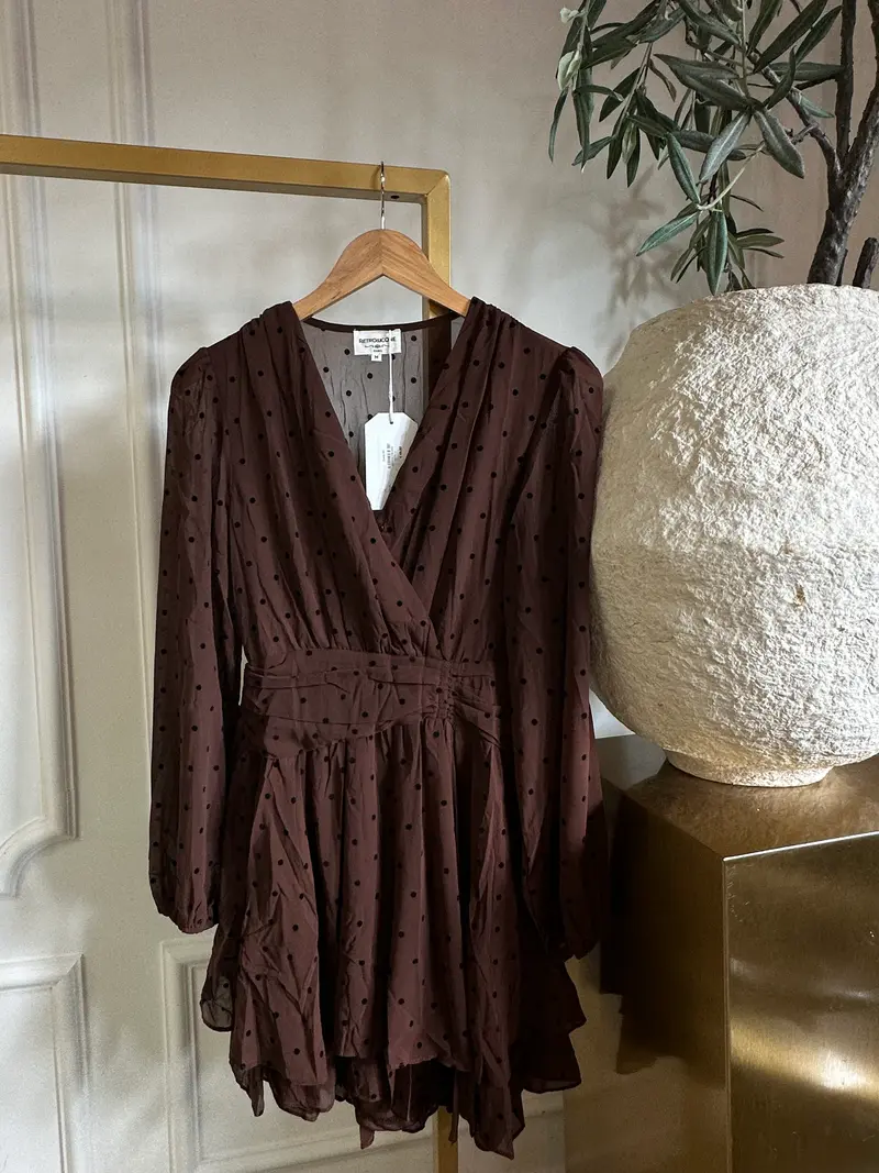 Dress dot 8579-21 Brown