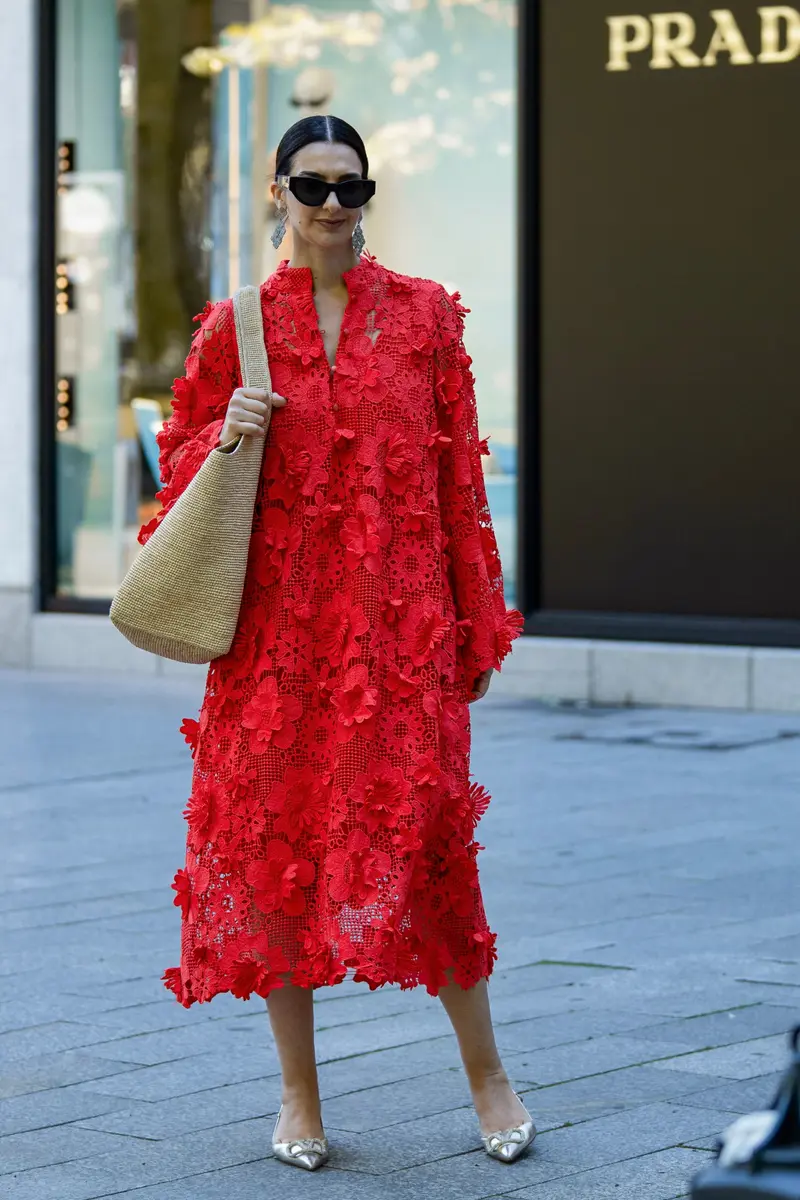 Dress Estelle Lace Red