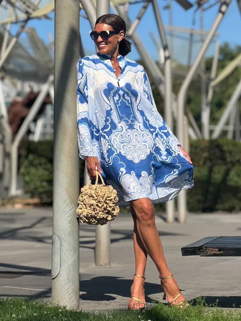 Dress Freya Print Blue