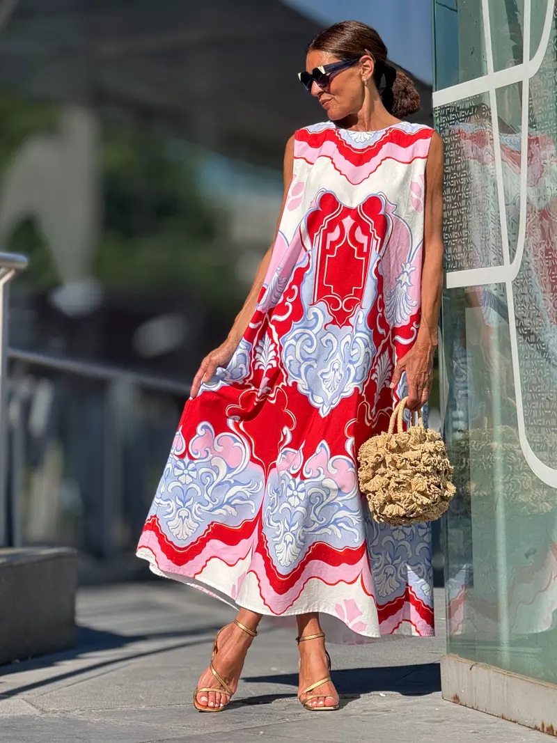 Dress Leonora Print Red