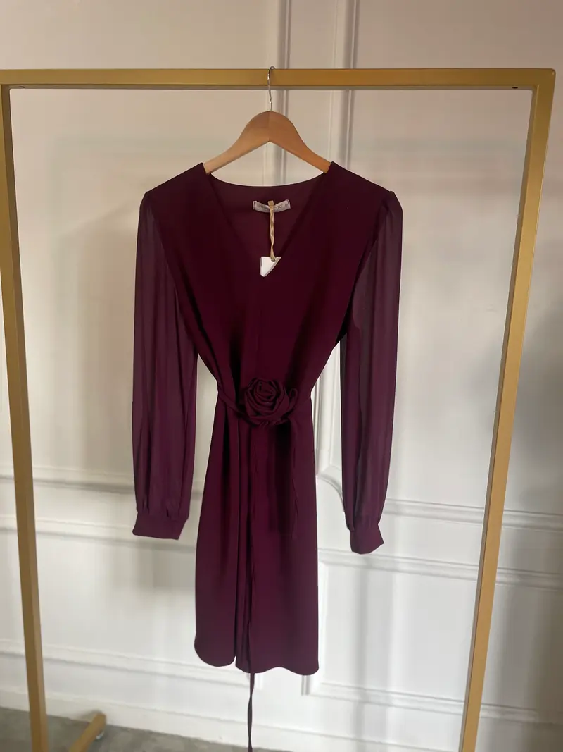 Dress rewi abito CFC0126757003 Bordeaux rosso