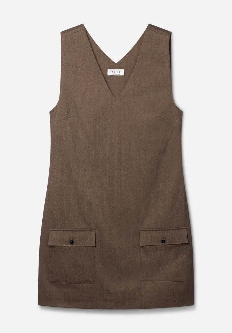 Dress rivanne tweed 101558 Shitake
