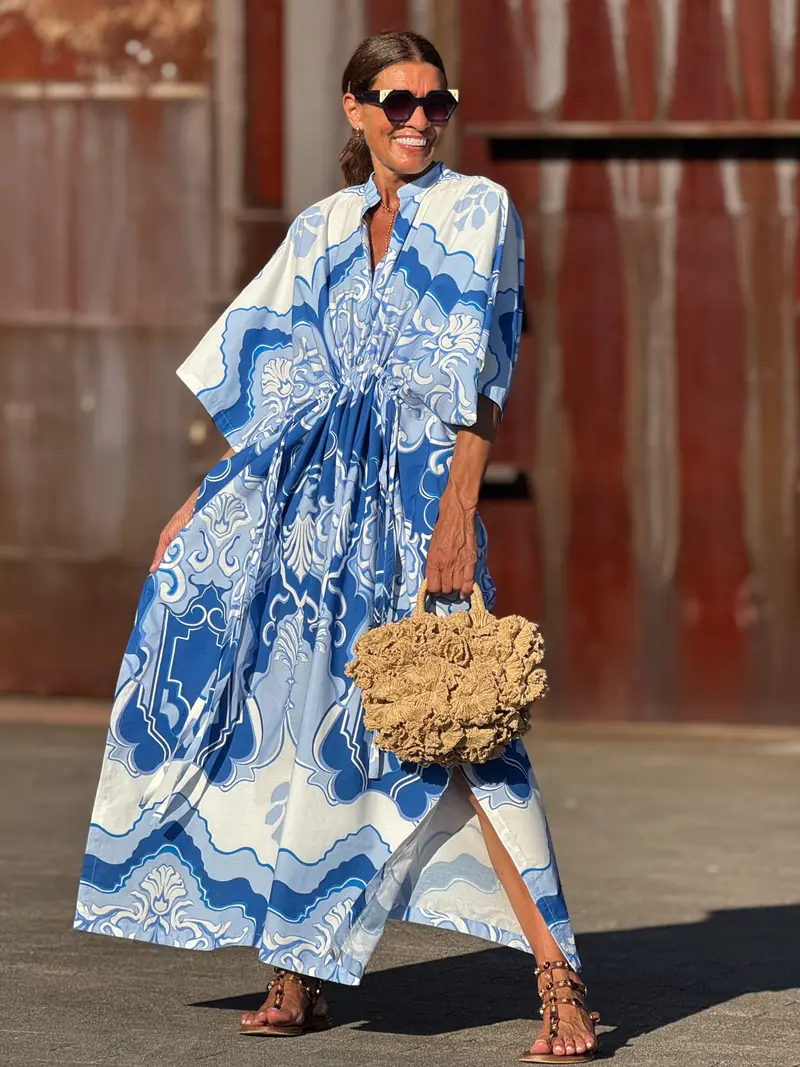 Dress Sabrina Print Blue