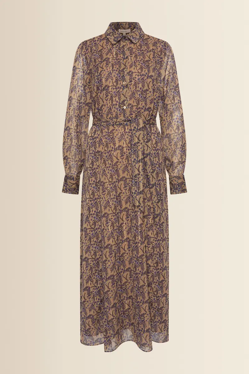 Dress woven print EX32-261476 Rain drum