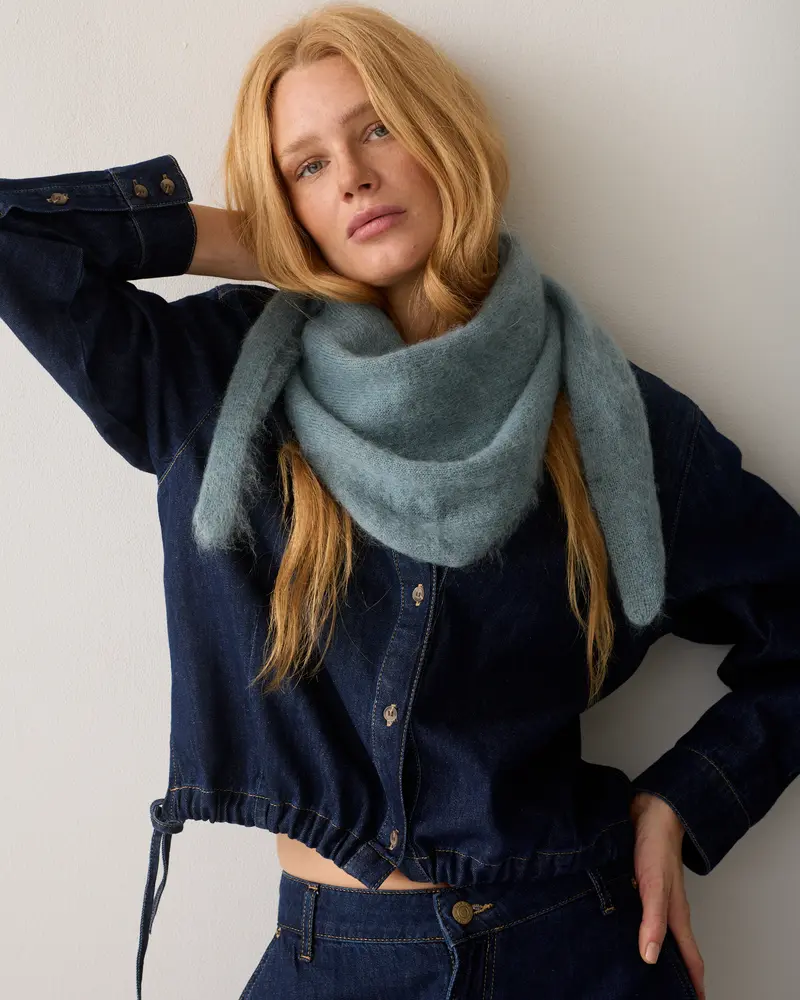 Driehoekige sjaal mohair