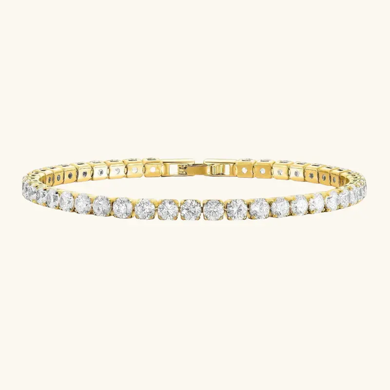 Elegant Tennisarmband i Guld