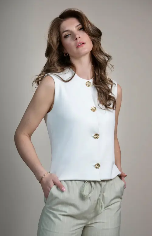 Elvira gilet cato off white