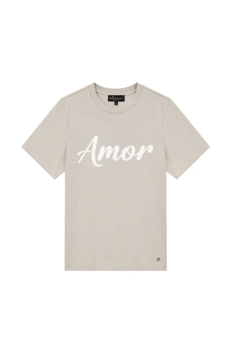 Elvira t-shirt amor beige
