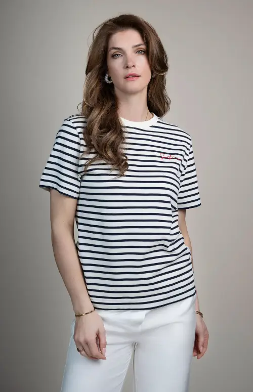 Elvira t-shirt celine blauw