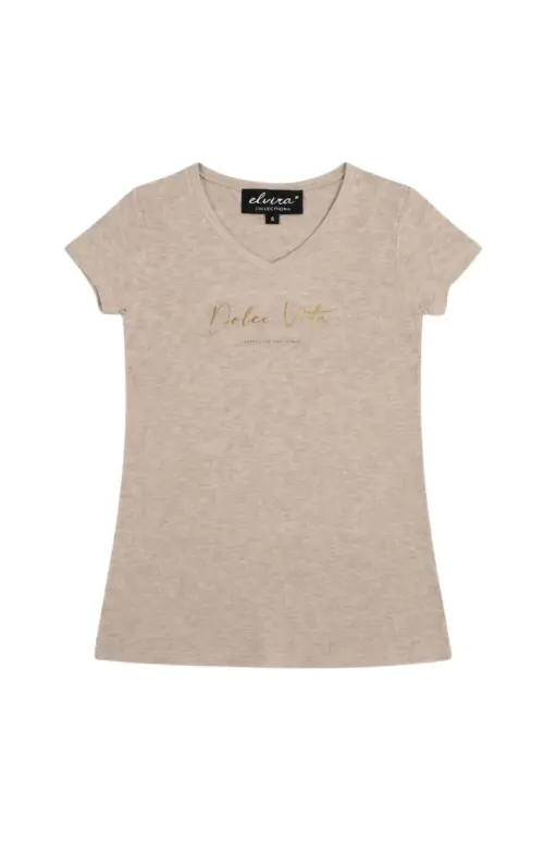 Elvira t-shirt dolce vita beige