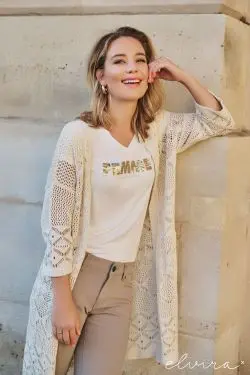 Elvira T-shirt femme off white