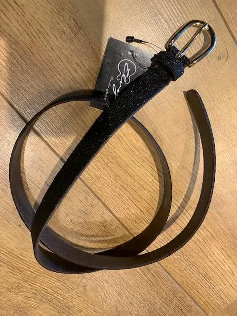 Elvy riem glitter zwart