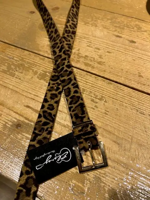 Elvy riem Leopard beige zwart