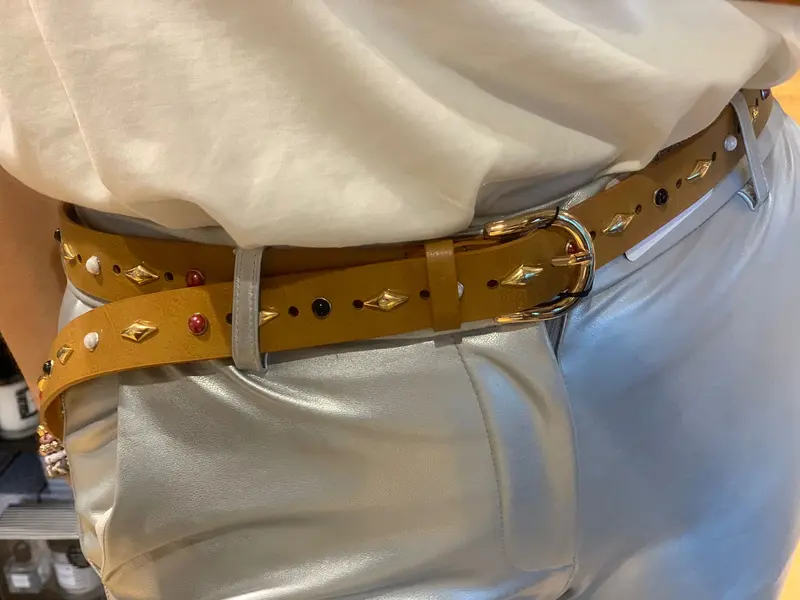 Elvy riem strass bruin