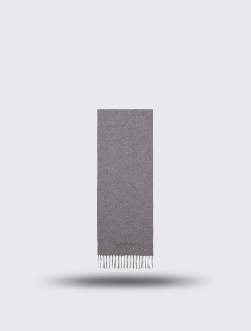 Embroidered Scarf in Cashmere Jacquard