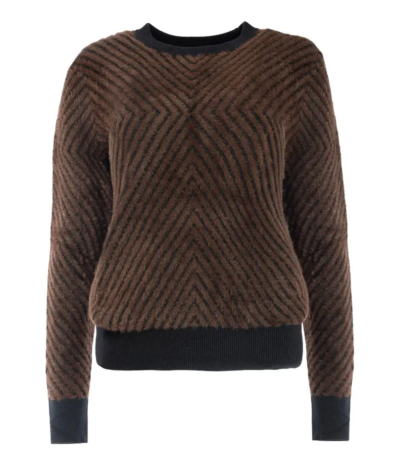 Erith LS-RMJ Furry Print Knit