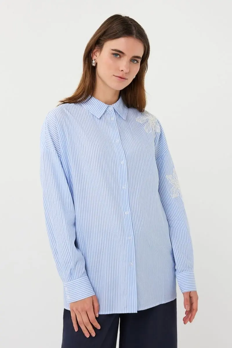 ESQUALO blouse lange mouw