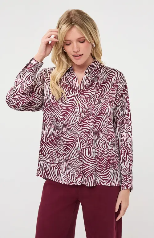 Esqualo blouse zebra rood