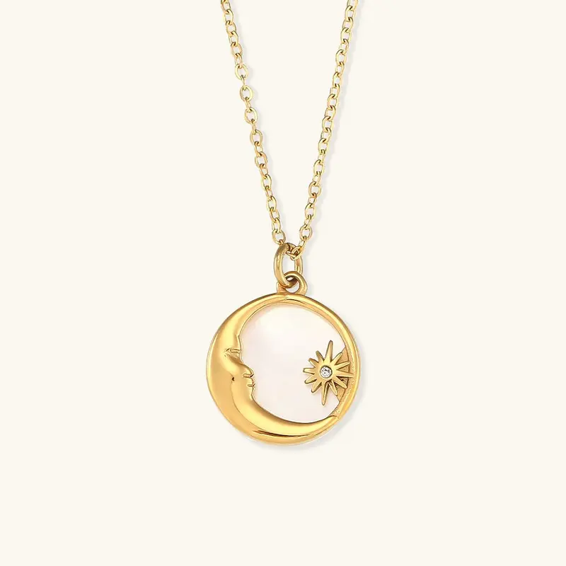 Evangeline Månhalsband i Guld