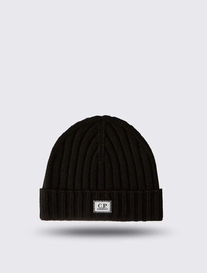Extrafine Merino Wool Logo Beanie