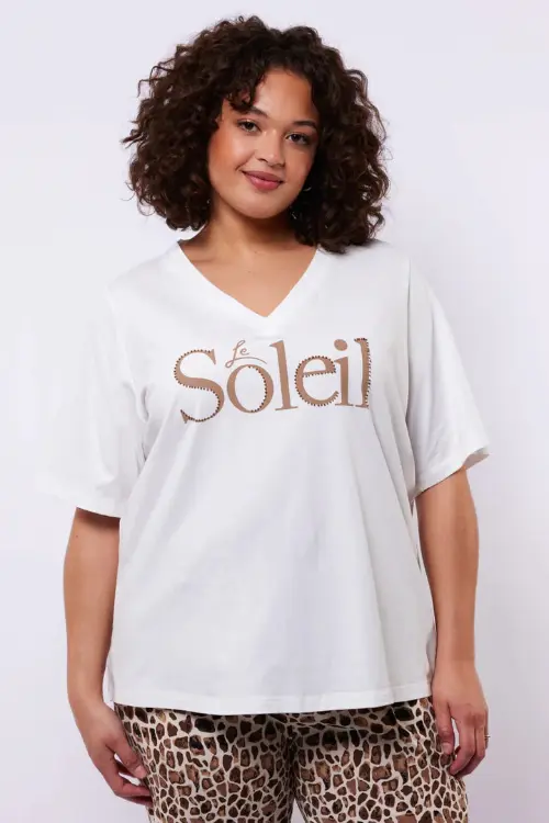 Exxcellent t-shirt malia off white