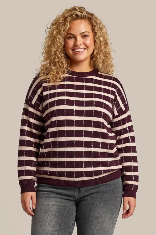 Exxcellent trui rivan rood/sand