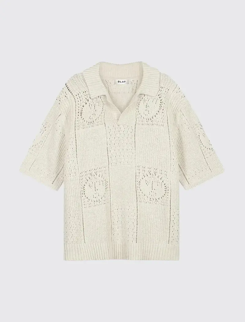 Face Logo Knit Polo