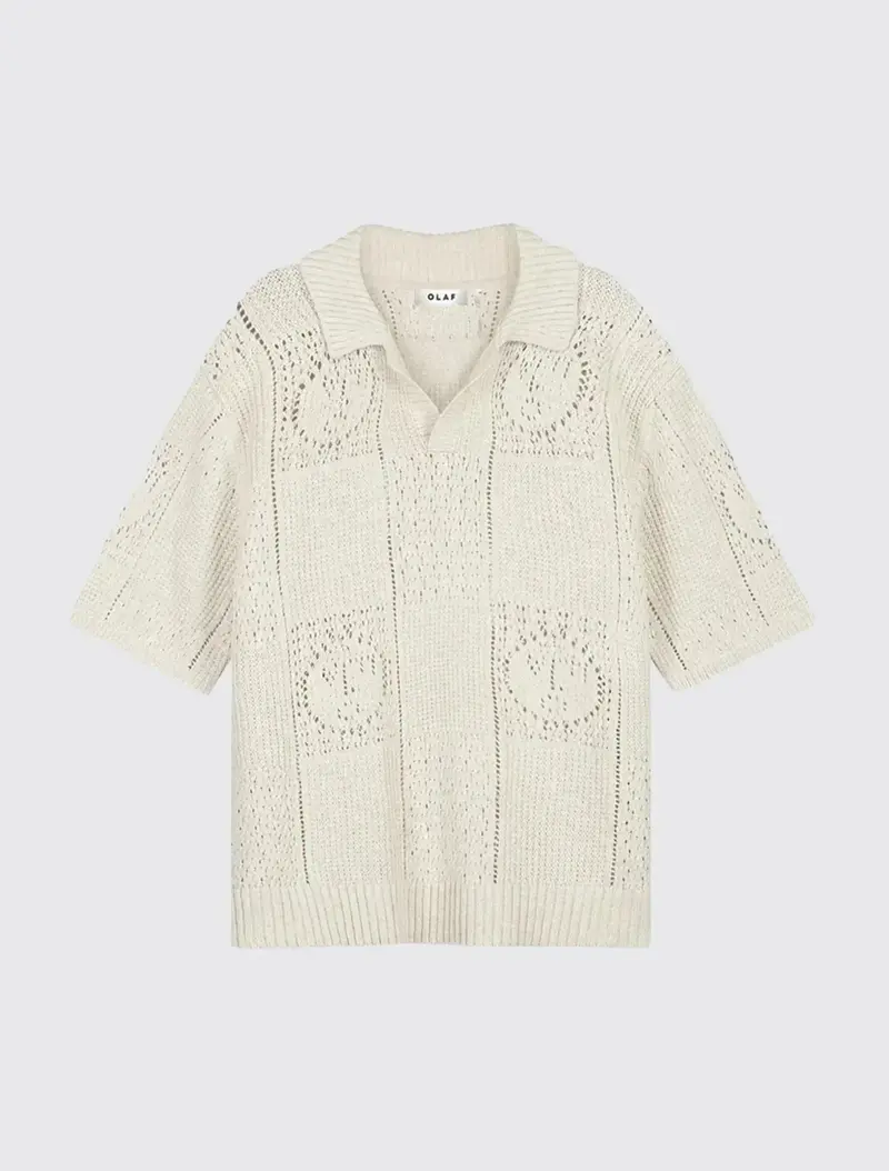 Face Logo Knit Polo