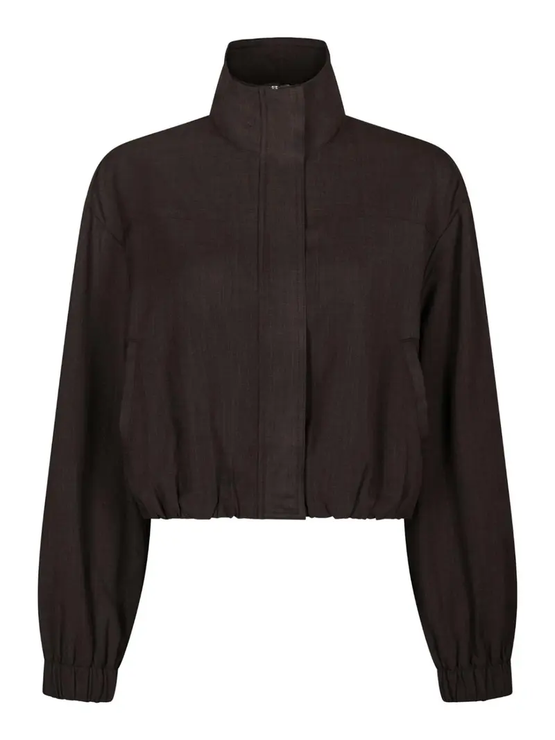 Felicity zip blouse dark brown