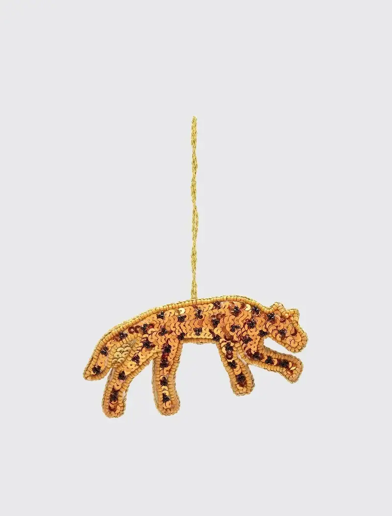 Festive Leopard Ornament