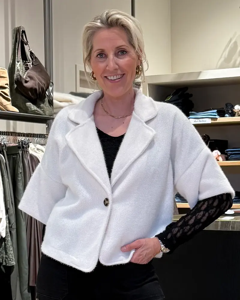 Fluffy Vest Jona Offwhite