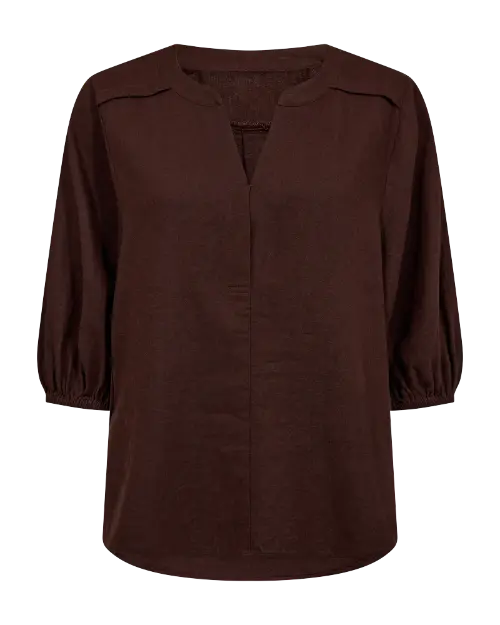 Freequent blouse lava bruin