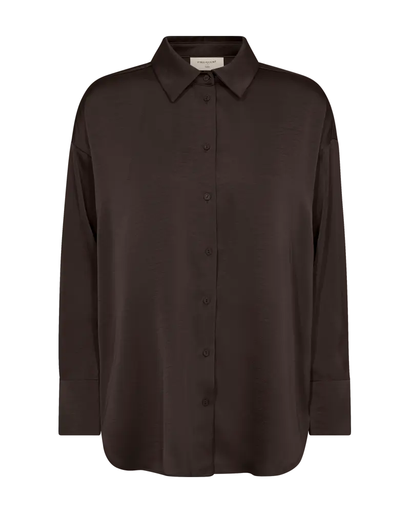 FREEQUENT BLOUSE NIRA SATEEN SHIRT mole