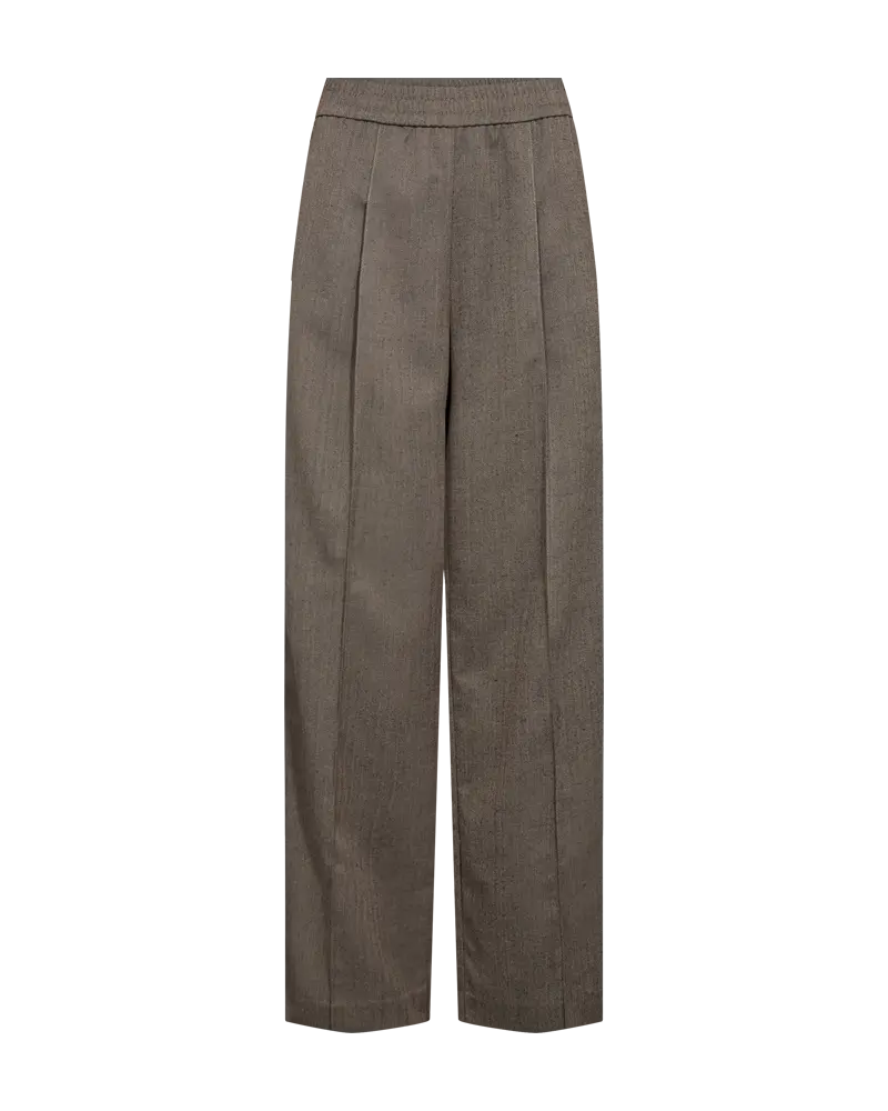 FREEQUENT BROEK SOFY HERRINGBONE mole w. desert taupe