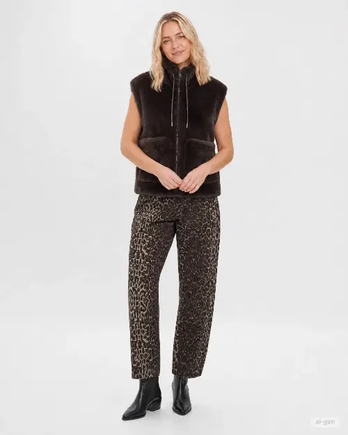 Freequent gilet fony bruin
