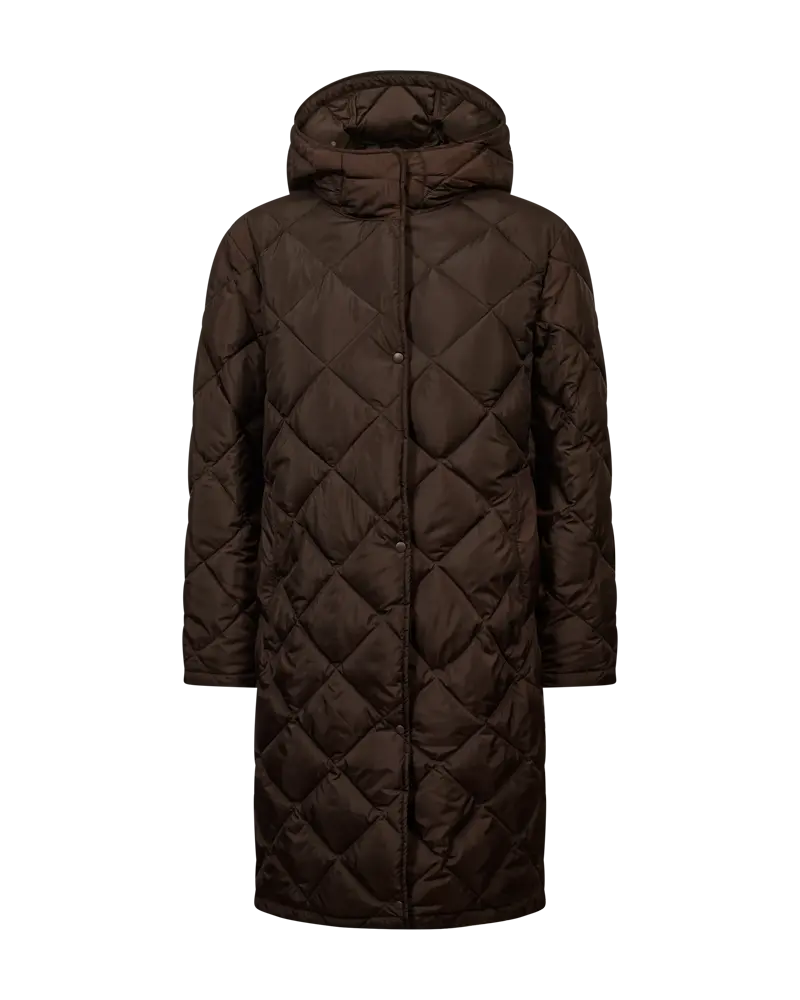 FREEQUENT JAS OLGA LONG JACKET HOOD mole