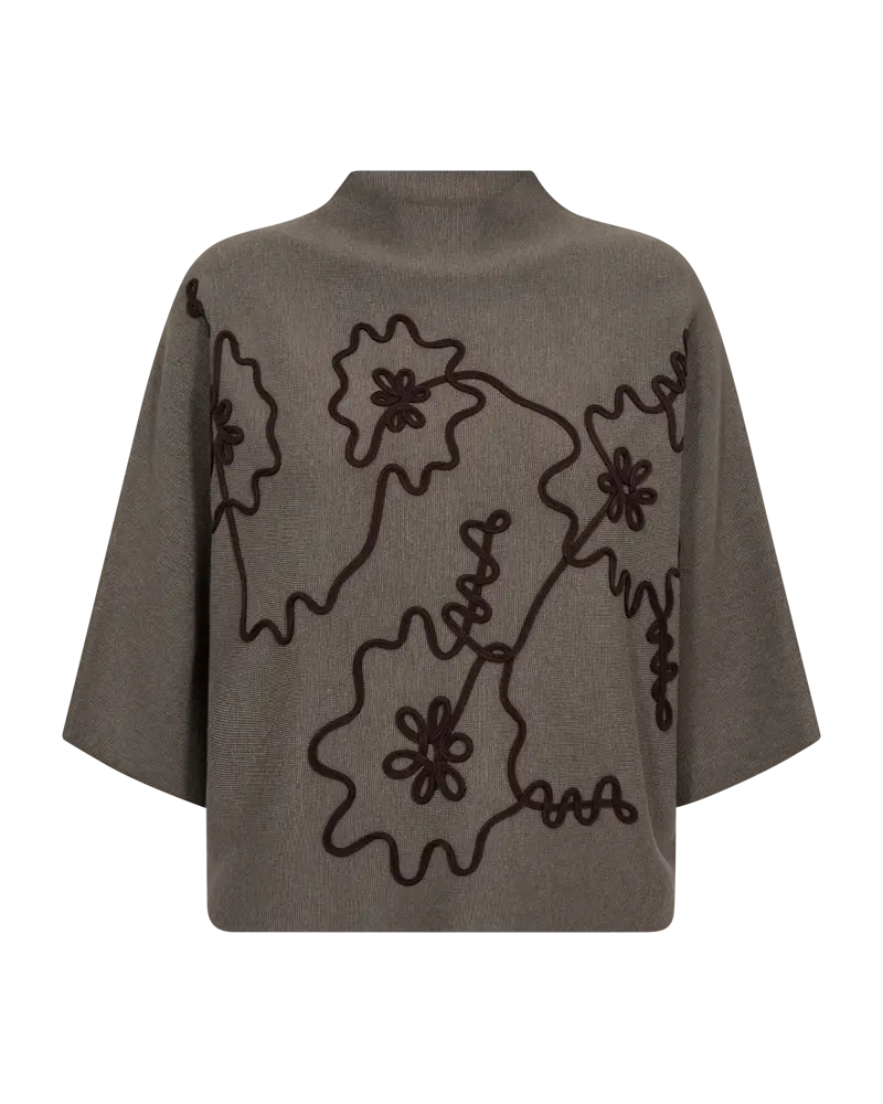 FREEQUENT PULL ANI INTERLOCK KNIT morel mel. w mole