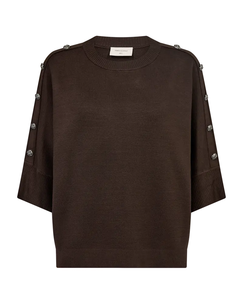 FREEQUENT PULLOVER ANI INTERLOCK KNIT mole