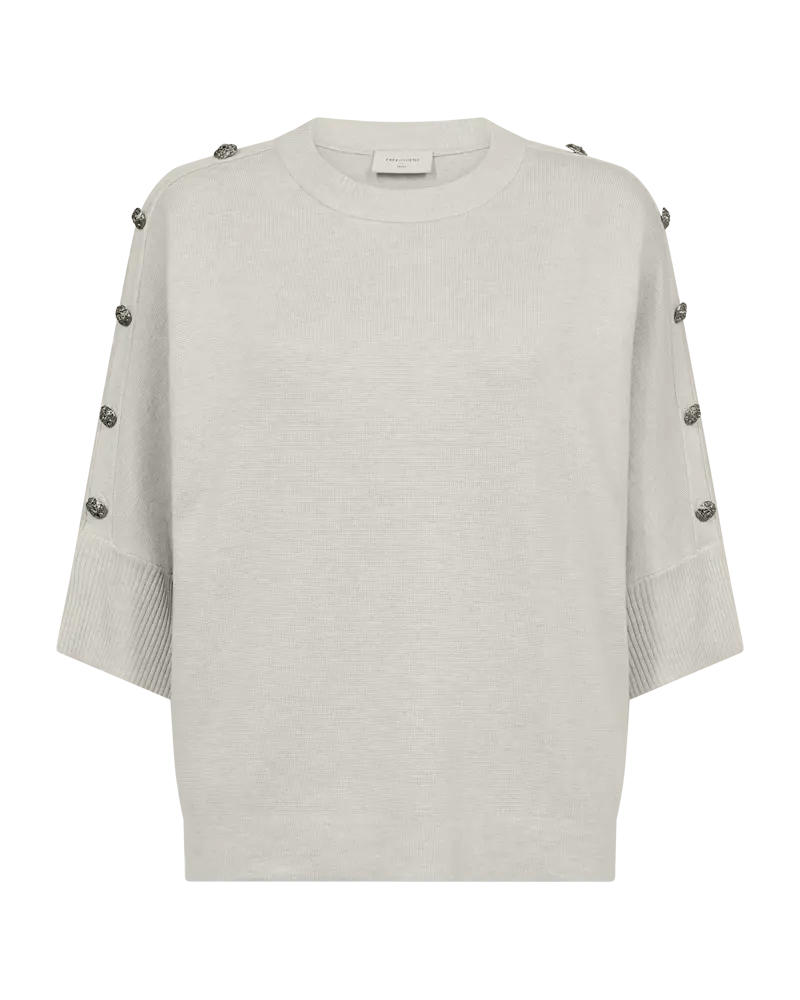 FREEQUENT PULLOVER ANI INTERLOCK KNIT moonbeam melange