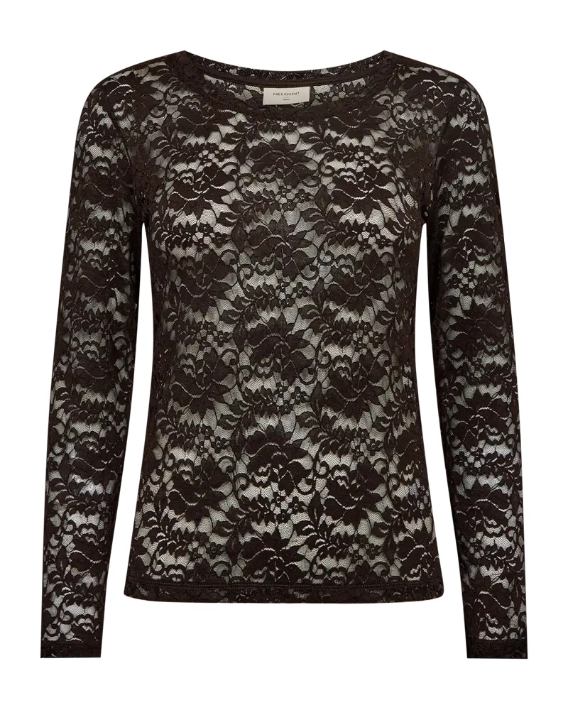 FREEQUENT SHIRT SALDO LACE mole
