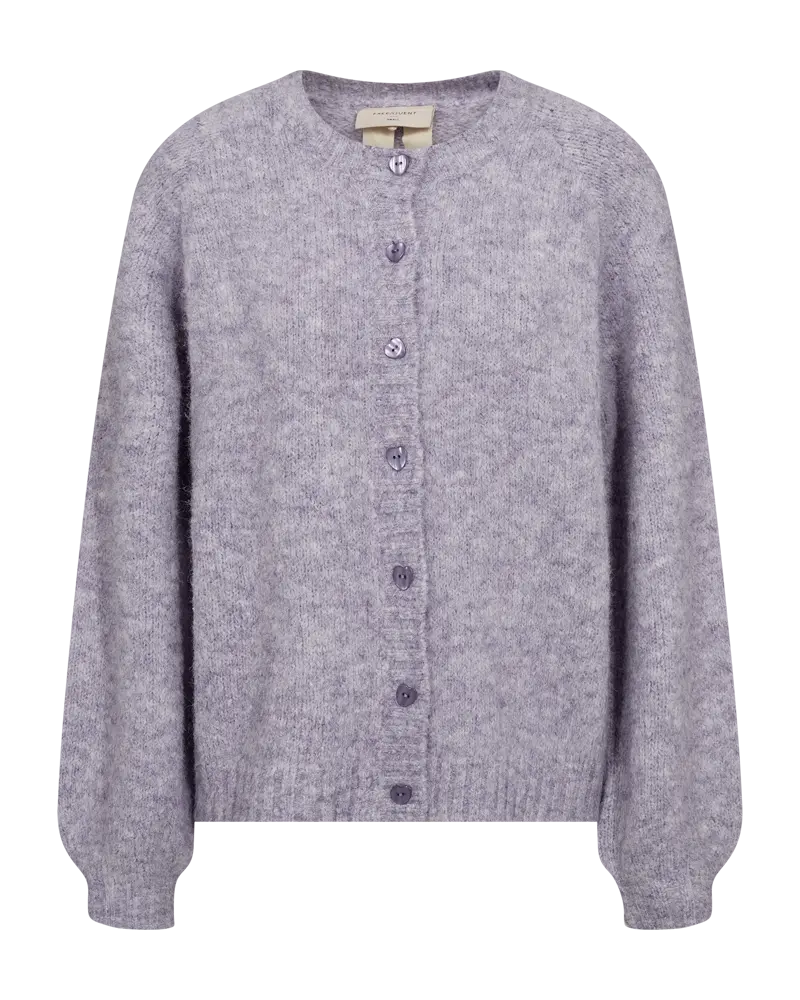 FREEQUENT VEST LOUISA HEART BUTTONS iris melange