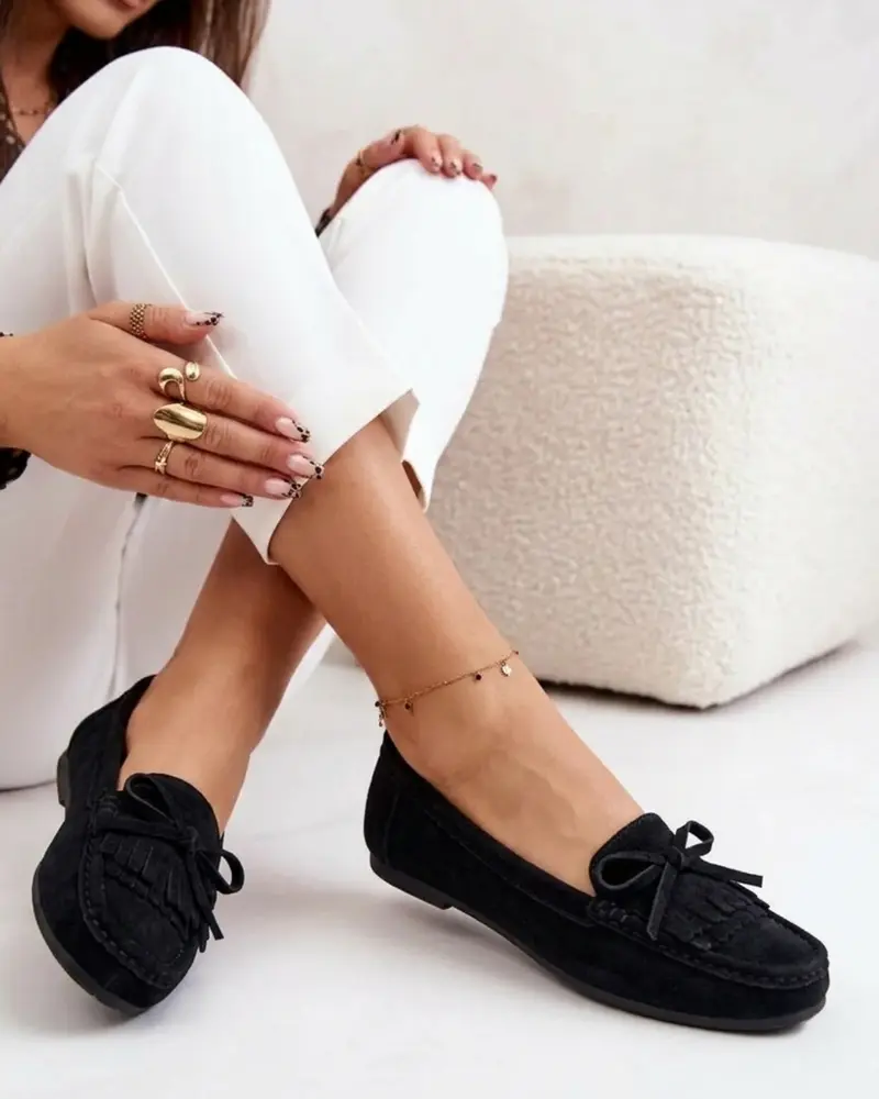 Fringle Black Loafers
