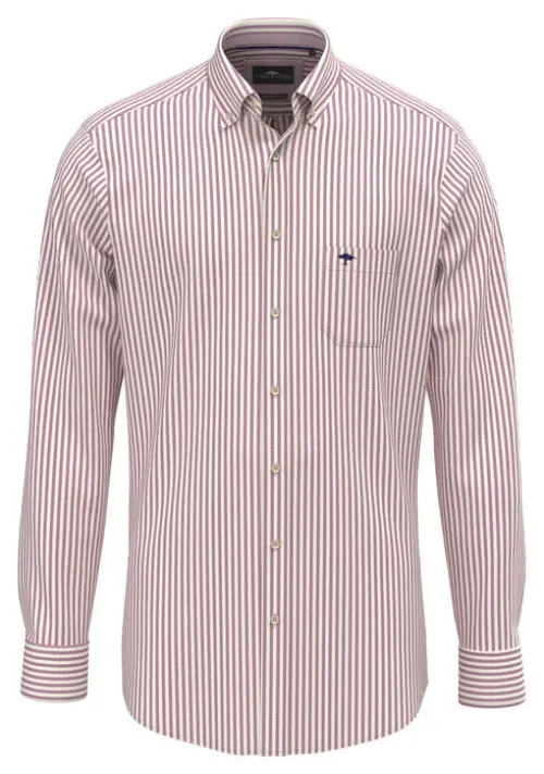 Fynch Hatton heren overhemd poplin rood
