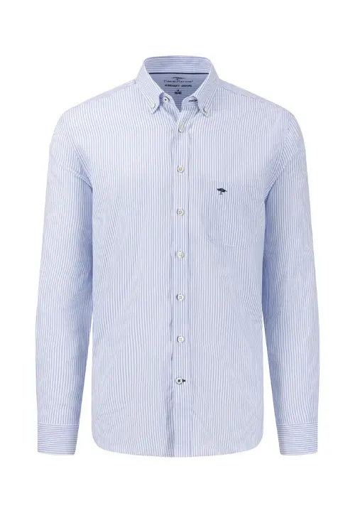 Fynch Hatton overhemd oxford blauw