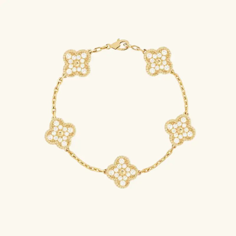 Fyrklöver Armband med Zirkonia