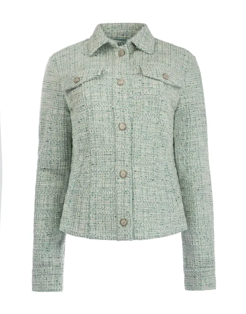 Galium LS Lurex Tweed | Dusty Tuquoise